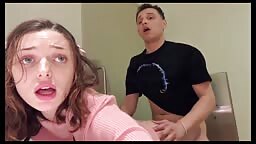 Shrooms Q - Thirsty Girl Drinks Daddy's Pee In Public Mall Toilet And Fucked Hard