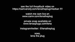 YOUTUBER LENA THE PLUG ROUGH THROAT FUCK