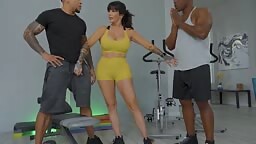 Shay Fox - Two Trainers Two Creampies DP Threesome With MILF After Workout